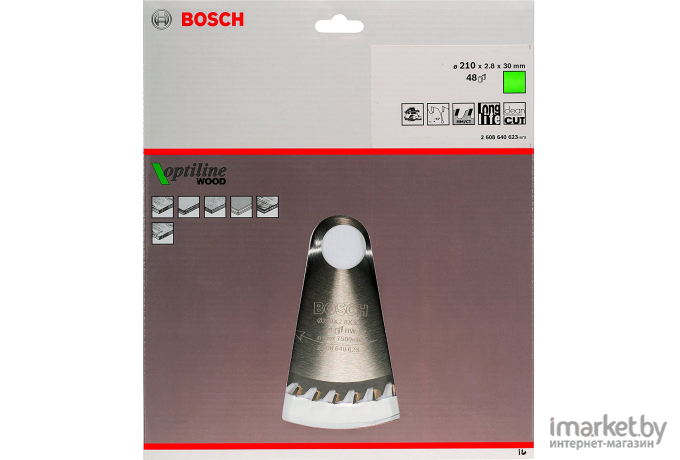 Диск по дереву Bosch STD WO 210x30-48T 2608640623