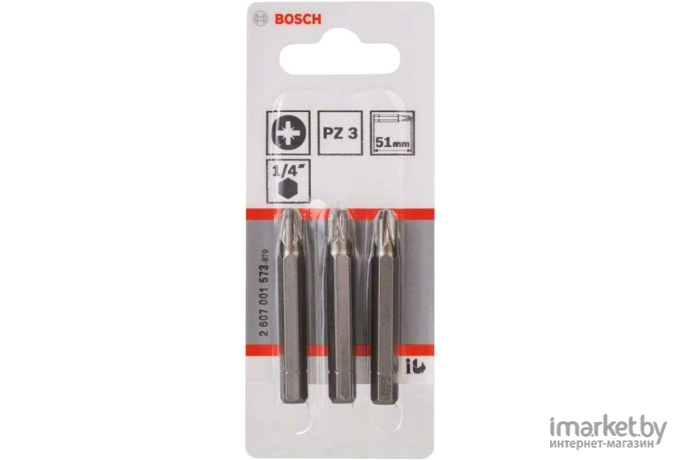 Набор бит Bosch 2607001573 (3 предмета)