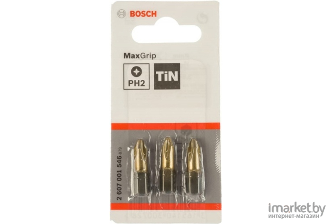 Набор бит Bosch 25мм PH2 TIN 2607001546