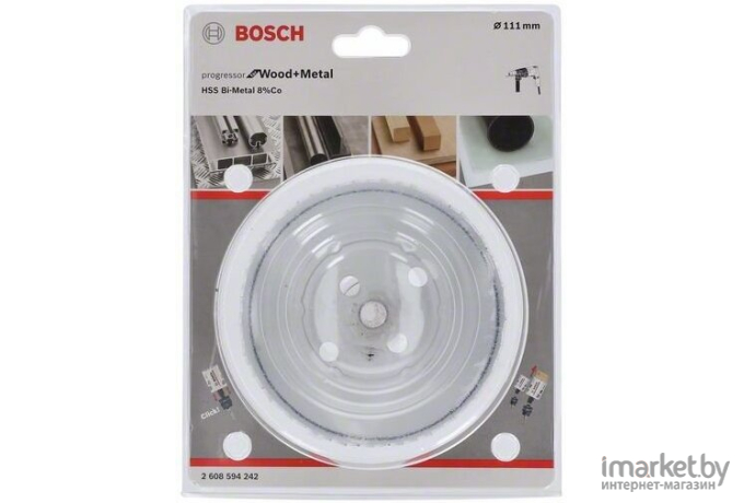 Биметаллическая коронка Bosch PROGRESSOR 111мм 2608584659