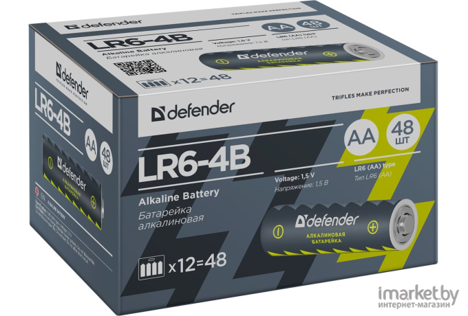 Комплект батареек Defender LR6-4B / 56012 (4шт)
