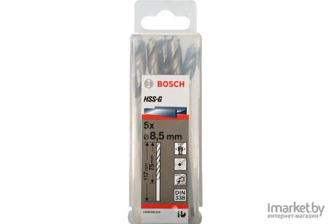 Сверло Bosch HSS-G Standard 8.5мм по металлу [2.608.595.073]