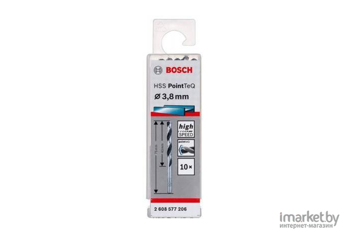 Сверло Bosch HSS PointTeQ 3.8мм [2.608.577.206]