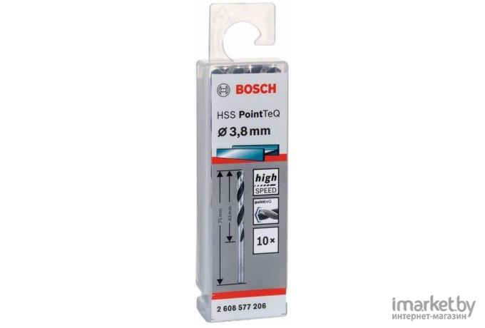 Сверло Bosch HSS PointTeQ 3.8мм [2.608.577.206]