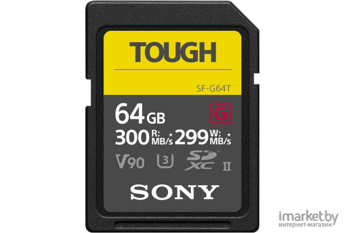 Карта памяти Sony SD TOUGH UHS-II 64ГБ (SF64TG)