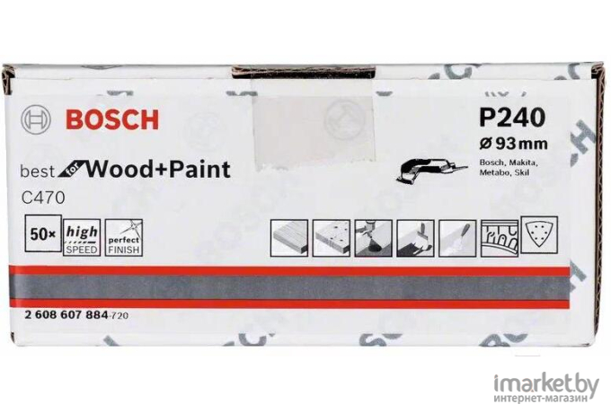 Шлифлист Bosch 2.608.607.884 (50шт)