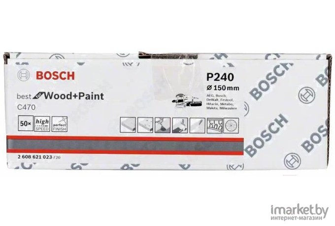 Шлифлист Bosch Best for Wood+Paint Multihole d150 K240 [2.608.621.023]