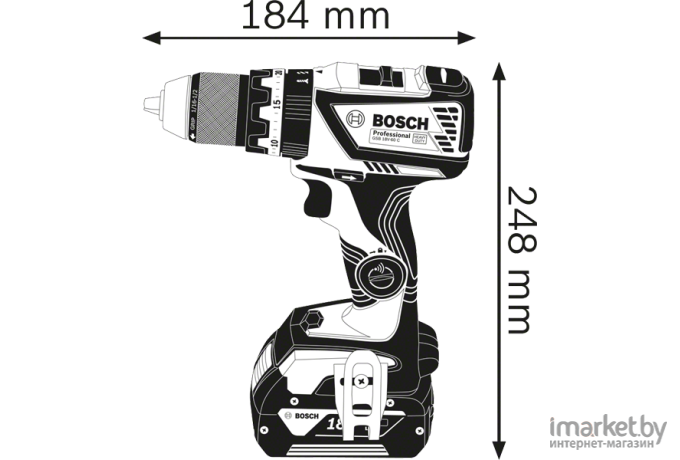 Дрель-шуруповерт Bosch GSR 18V-60 C Professional без АКБ (06019G1102)