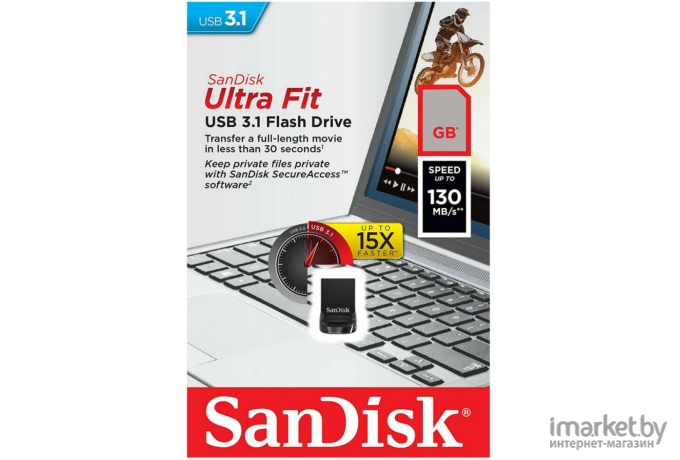 Флеш диск Sandisk Ultra Fit CZ430 SDCZ430-256G-G46