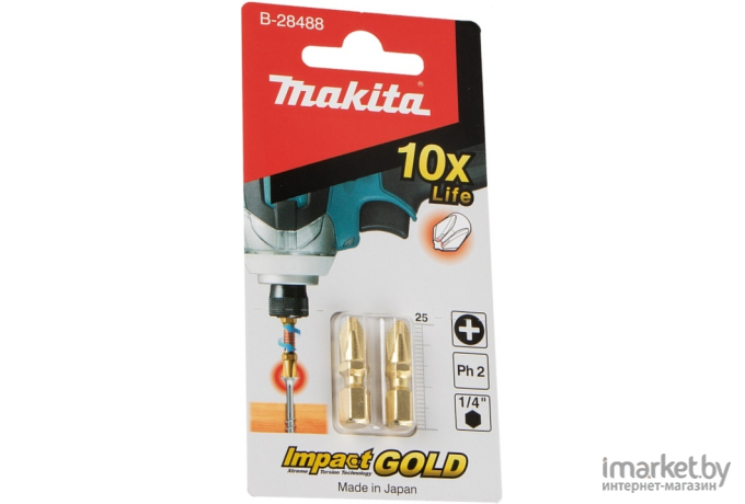 Насадка для электроинструмента Makita Impact Gold Torsion PH2 25мм C-form [B-28488]