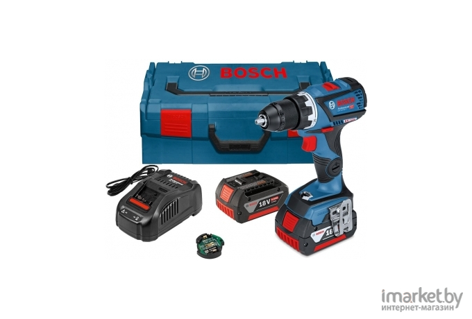 Дрель-шуруповерт Bosch GSR 18V-60 C Professional с 2-мя АКБ, кейс (06019G1100)