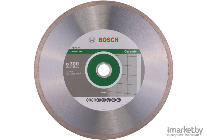 Алмазный диск Bosch 300х25.4/30 мм Best for Ceramic [2.608.602.639]