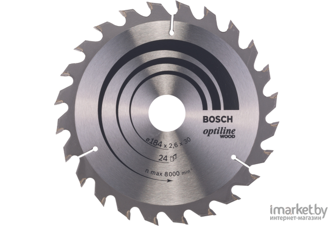 Диск пильный Bosch 184х30 мм 24 зуб. OptilineWood [2.608.640.610]