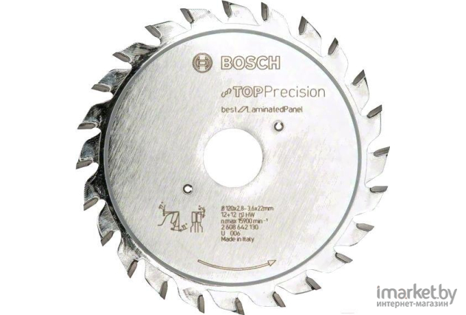 Диск пильный Bosch 80х20 мм 20 зуб. best for laminated panel [2.608.642.126]