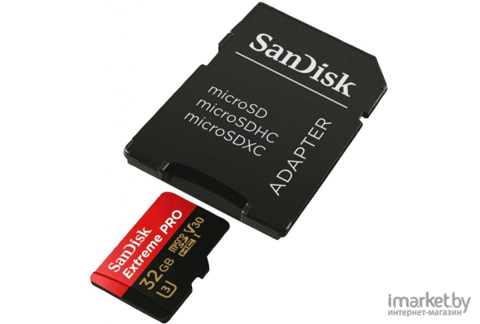 Карта памяти SanDisk Extreme PRO SDSQXCG-032G-GN6MA microSDHC 32GB (с адаптером)