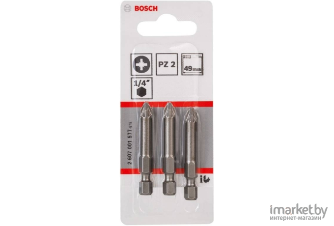 Набор бит Bosch 49мм PZ2 XH 2607001577