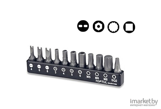 Набор бит Toptul GAAV1104 (11 предметов)