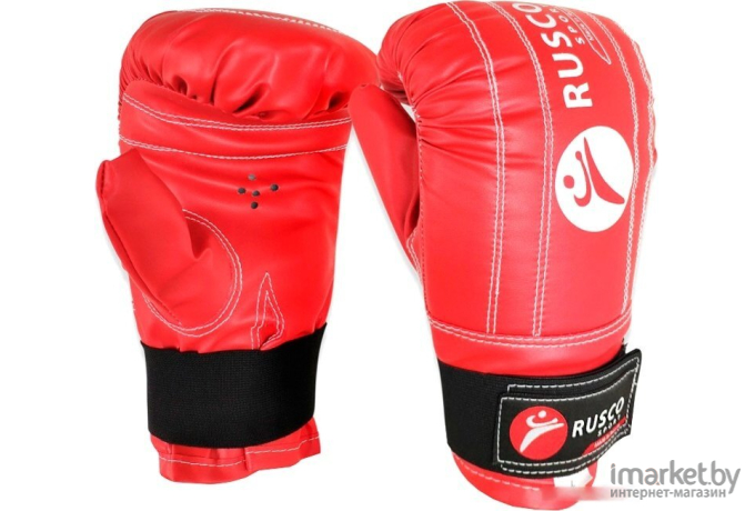 Боксерские перчатки Rusco Sport снарядные к/з M красный