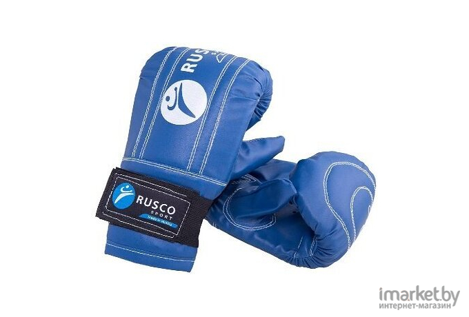 Боксерские перчатки Rusco Sport снарядные к/з L синий