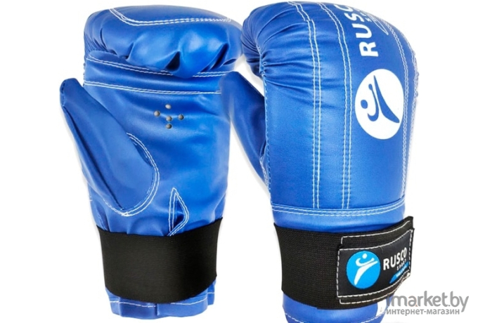 Боксерские перчатки Rusco Sport снарядные к/з S синий