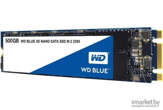 SSD-диск Western Digital M.2 2280 500GB 3D TLC Blue [WDS500G2B0B]