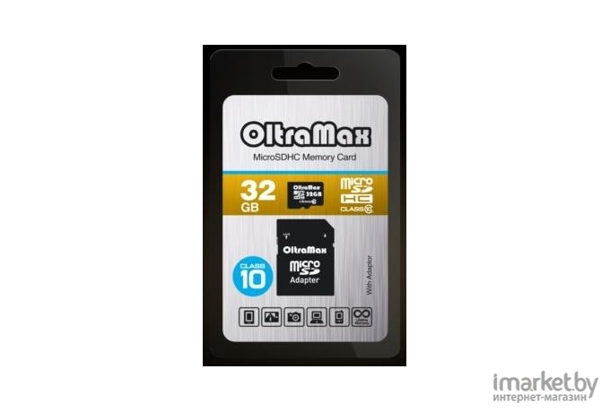 Карта памяти SanDisk OLTRAMAX MicroSDHC 32GB Class10 + адаптер SD