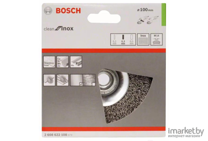 Щетка проволочная Bosch дисковая гофрированная 100мм/M14 [2.608.622.108]