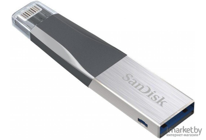 Флешка SanDisk iXpand Mini 16Gb USB3.0 черный/серебристый [SDIX40N-016G-GN6NN]