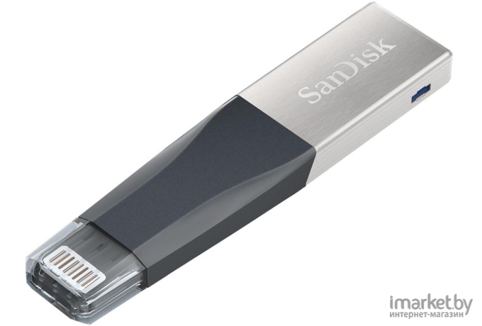 Флешка SanDisk iXpand Mini 16Gb USB3.0 черный/серебристый [SDIX40N-016G-GN6NN]