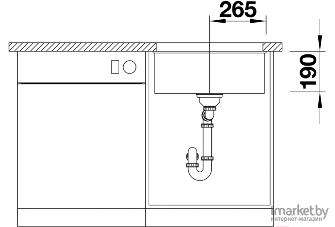 Мойка кухонная Blanco Subline 500-U / 523436