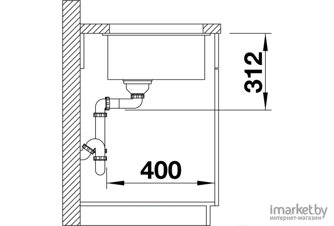 Мойка кухонная Blanco Subline 500-U / 523436