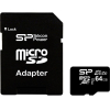 Карта памяти Silicon-Power microSDXC 64Gb Class 10 UHS-I (SD адаптер) [SP064GBSTXBU1V10-SP]