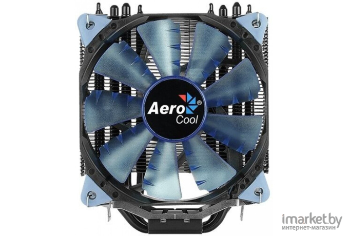 Система охлаждения AeroCool Verkho 4 Dark (S-1150/1155/1156/AM3/AM4, 800-2000RPM, Al+Cu, 140W) RTL