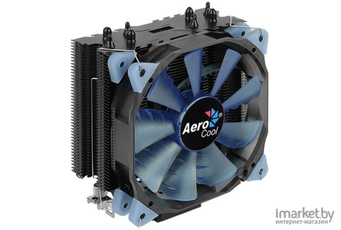 Система охлаждения AeroCool Verkho 4 Dark (S-1150/1155/1156/AM3/AM4, 800-2000RPM, Al+Cu, 140W) RTL