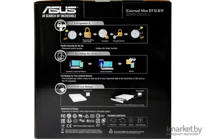 DVD привод ASUS SDRW-08D2S-U Lite (белый)