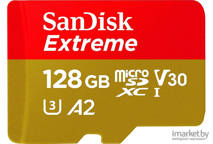 Карта памяти SanDisk Extreme SDSQXA1-128G-GN6AA 128GB (с адаптером)