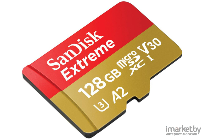 Карта памяти SanDisk Extreme SDSQXA1-128G-GN6AA 128GB (с адаптером)