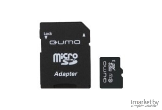 Карта памяти QUMO QM128GMICSDXC10U1 microSDXC 128GB + адаптер