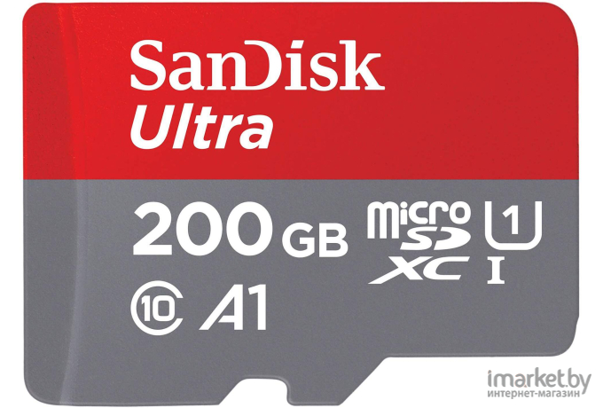 Карта памяти SanDisk microSDXC 200Gb Class10 Ultra + adapter [SDSQUAR-200G-GN6MA]
