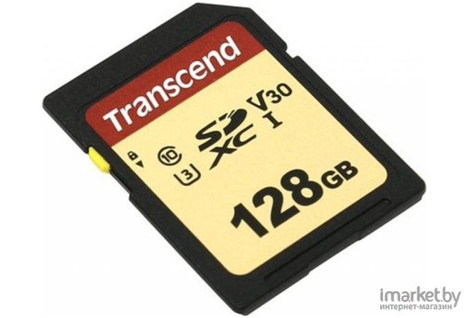 Карта памяти Transcend 128GB SDXC Class 10 UHS-I U3 V30 R95, W60MB/s [TS128GSDC500S]