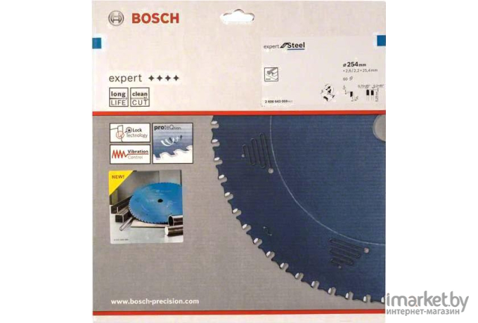 Диск пильный Bosch 254х25,4 мм 60 зуб. Expert for Steel [2608643059]