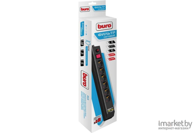Сетевой фильтр Buro BU-SP3_USB_2A-B