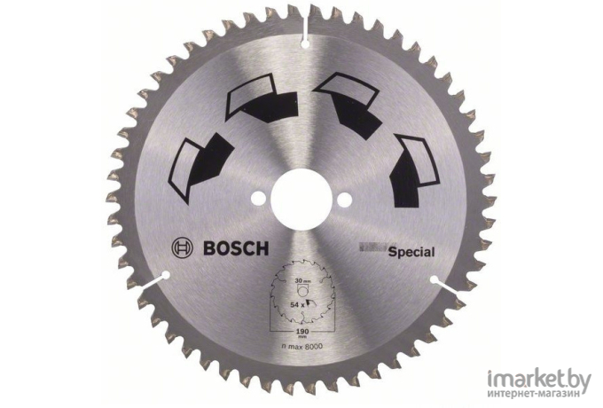 Диск по дереву Bosch 190x30 54 SPECIAL 2609256892