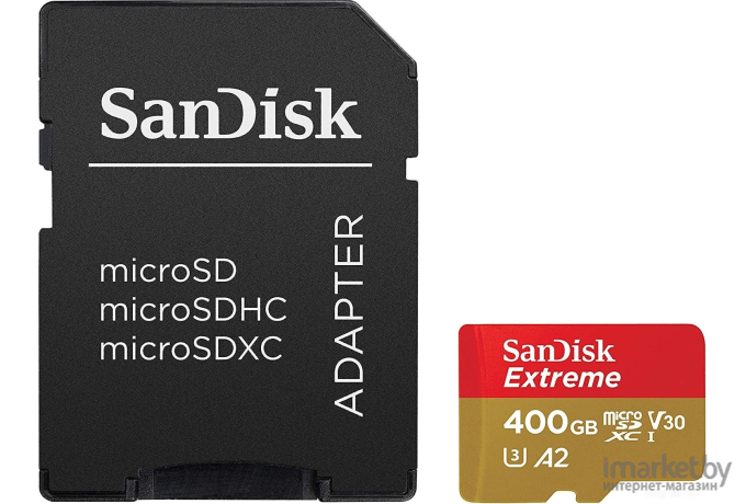 Карта памяти SanDisk Extreme SDSQXA1-400G-GN6MA 400GB (с адаптером)