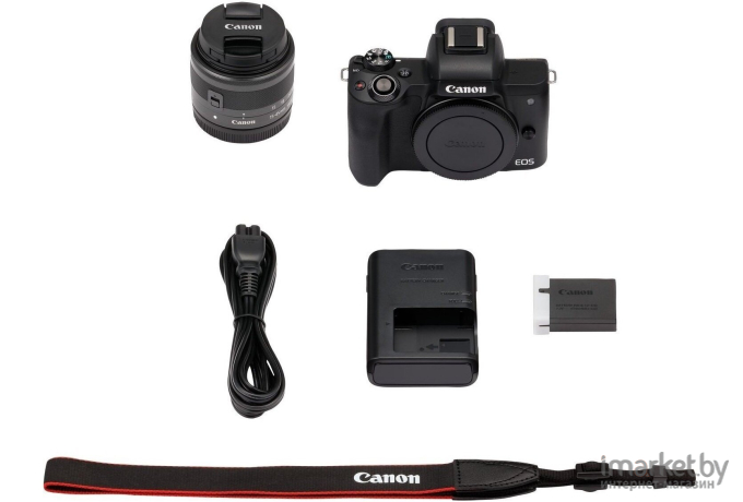 Фотоаппарат Canon EOS M50 15-45 IS STM Black (2680C012)