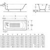 Ванна чугунная Roca Continental 170x70 / 21291100R