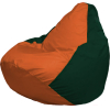 Кресло-мешок Flagman Груша Медиум оранжевый/темно-зеленый [Г1.1-212]