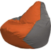 Кресло-мешок Flagman Груша Медиум оранжевый/серый [Г1.1-214]