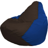 Кресло-мешок Flagman Груша Медиум коричневый/синий (Г1.1-328)