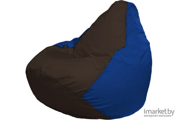 Кресло-мешок Flagman Груша Медиум коричневый/синий (Г1.1-328)